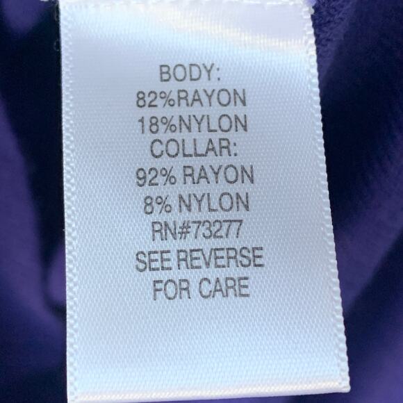 Apt. 9 Purple Cowl Neck Sweater Short Sleeves Fitted Size XS - Picture 10 of 16